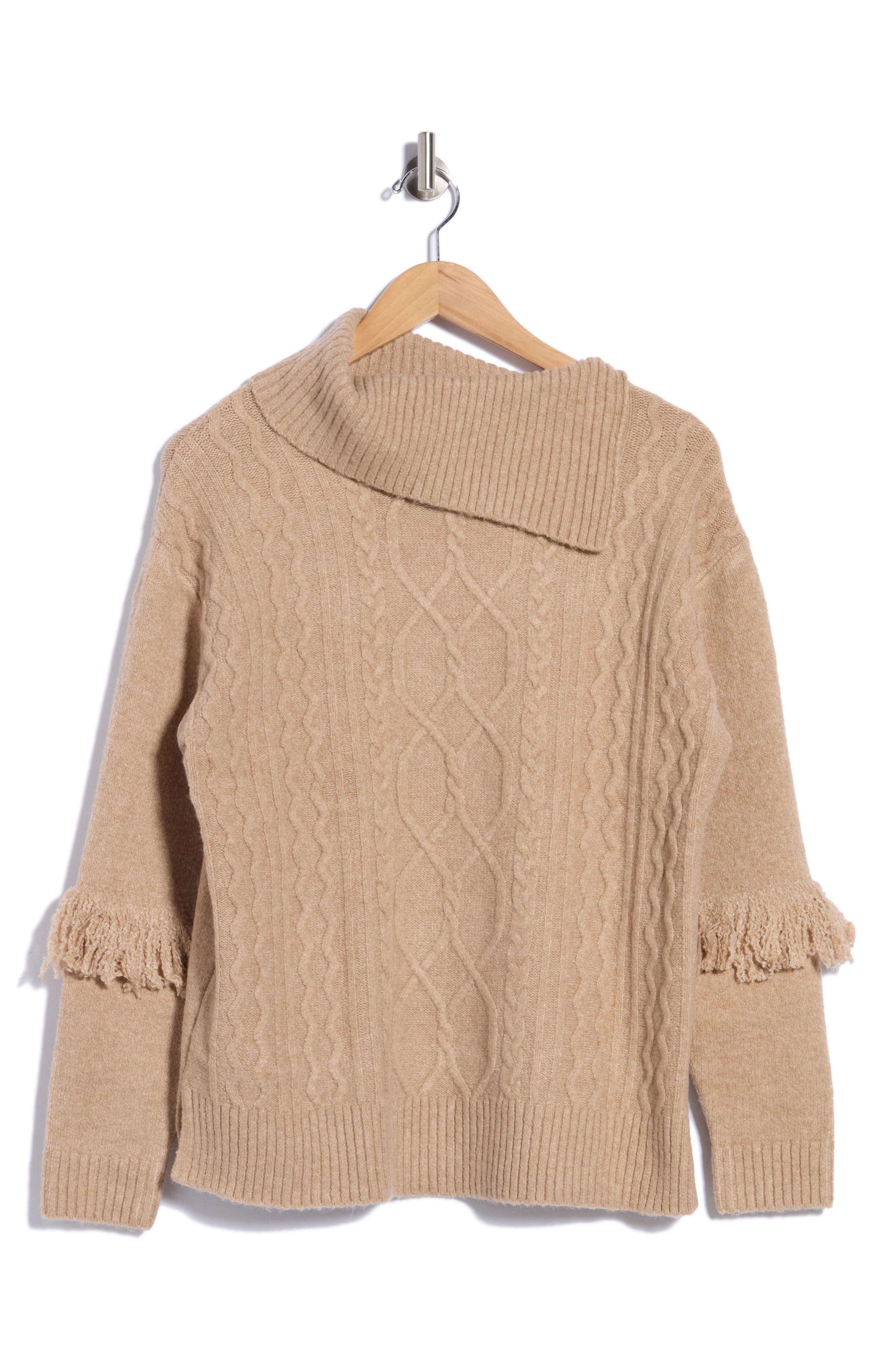 Fringe Cable Knit Sweater