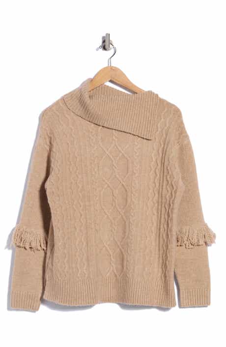 Fringe Cable Knit Sweater