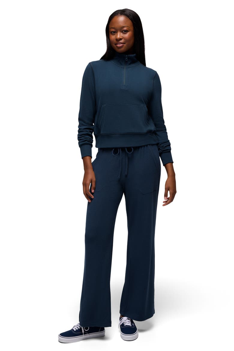 Willow West Crop Half-Zip Sweatshirt, Alternate, color, STORMY NIGHT