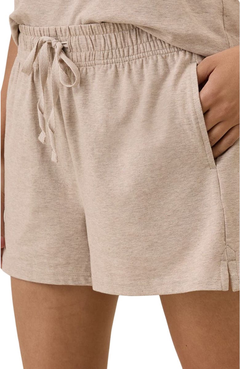 Pact Organic Cotton Cool Stretch Lounge Short, Main, color, Oat Heather