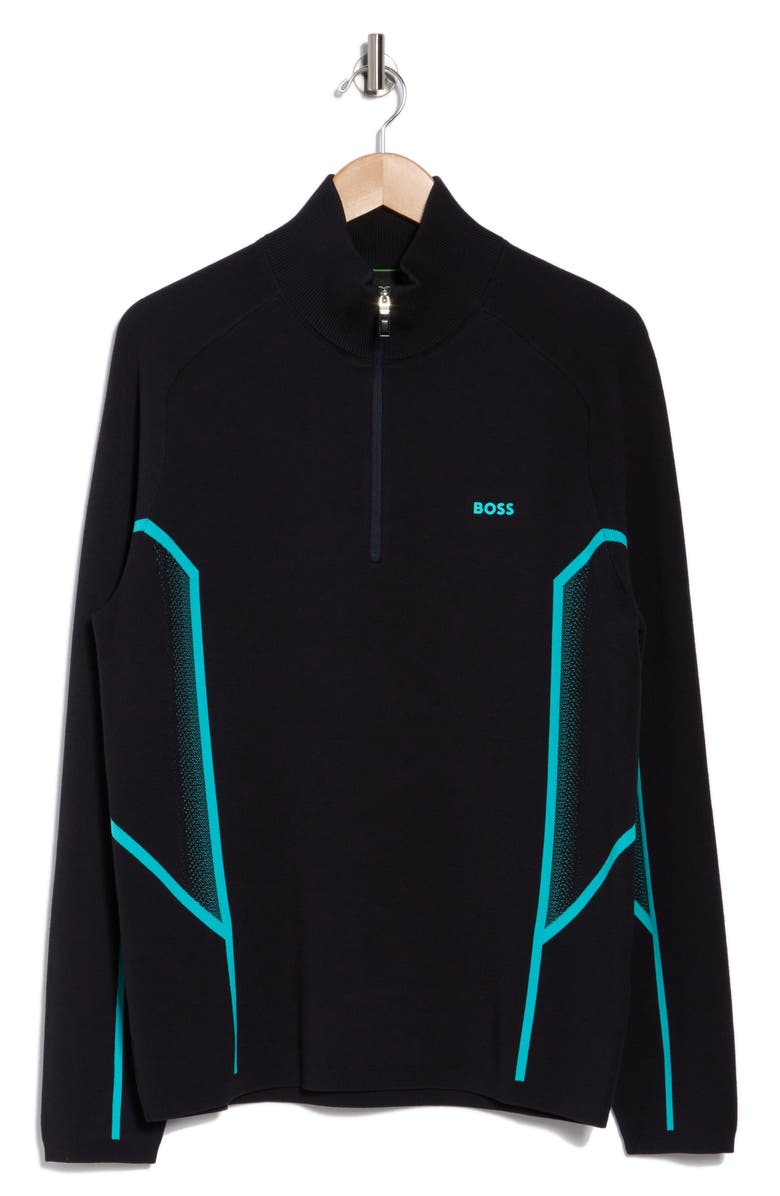 BOSS Zarklo Quarter Zip Sweater, Alternate, color, 