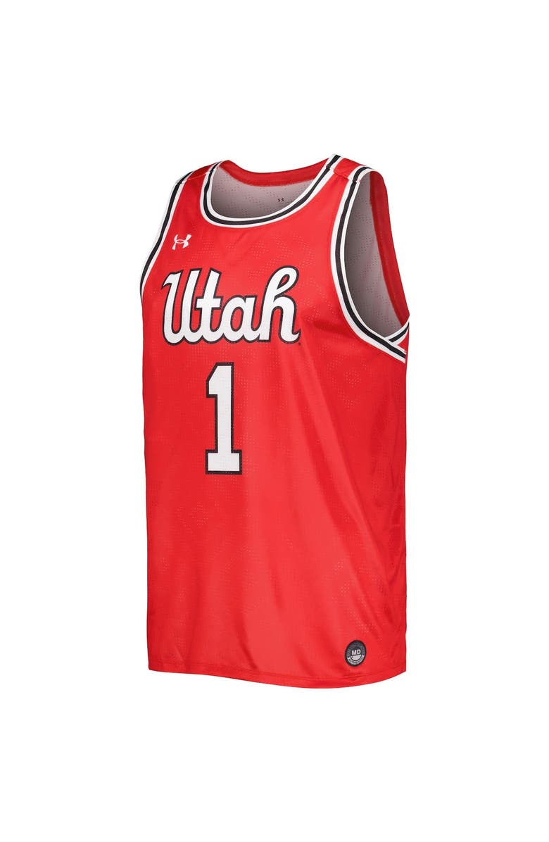 Under Armour Men's Under Armour Red Utah Utes Replica Basketball Jersey, Alternate, color,