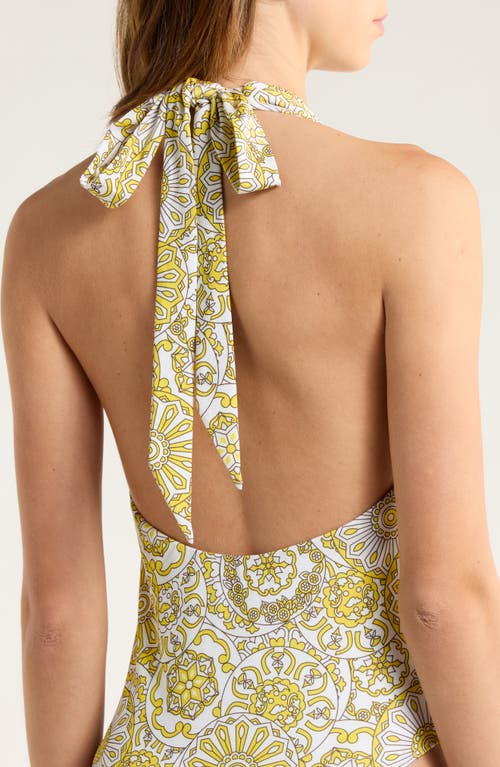 Ramy Brook Lorela Halter One-piece Swimsuit In Green