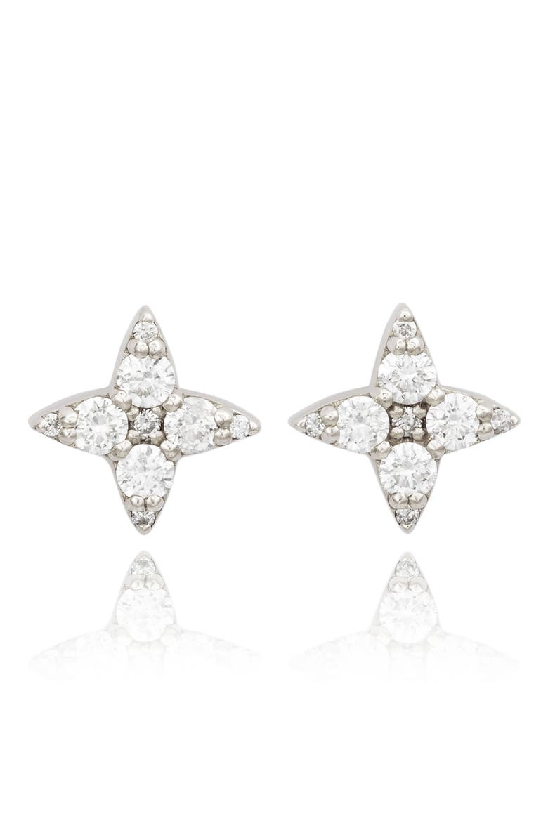 SUZY LEVIAN DIAMONDS Diamond Star Stud Earrings, Main, color, White