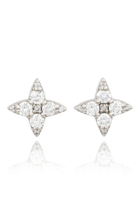 Diamond Star Stud Earrings
