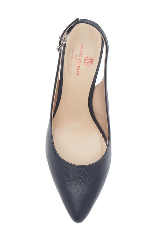 Marc Joseph New York Juliana Slingback Pointed Toe Pump In Navy Napa Soft