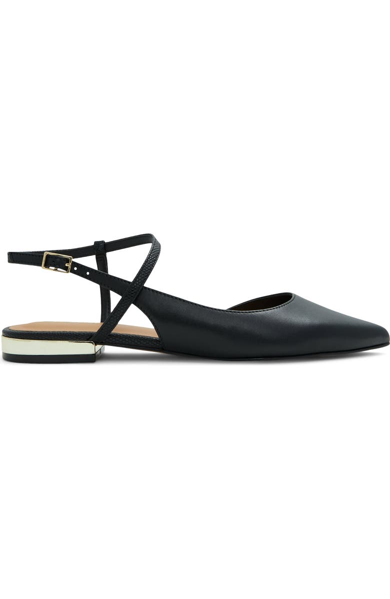 ALDO Sarine Ankle Strap Pointed Toe Flat, Alternate, color,