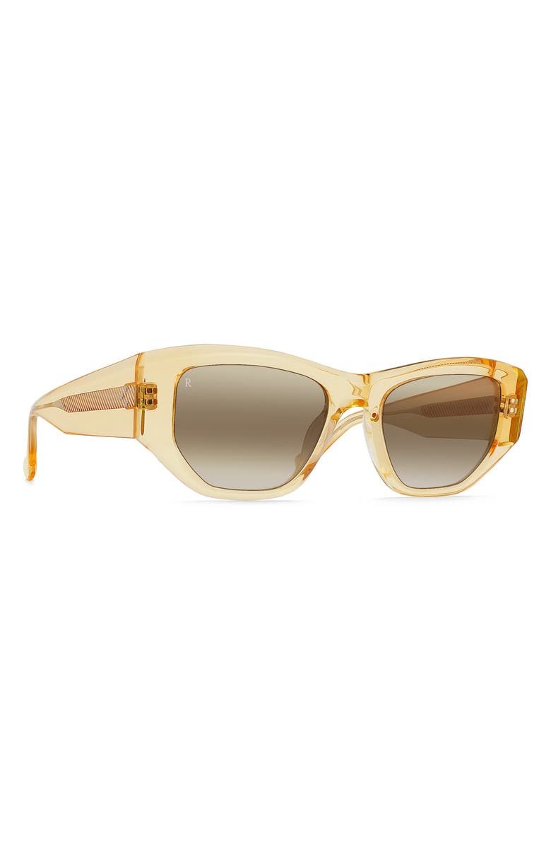 RAEN Ynez 54mm Mirrored Square Sunglasses, Alternate, color, Champagne Crystal/ Mink