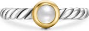 David Yurman Petite Cable Ring in Sterling Silver with 14K Yellow Gold