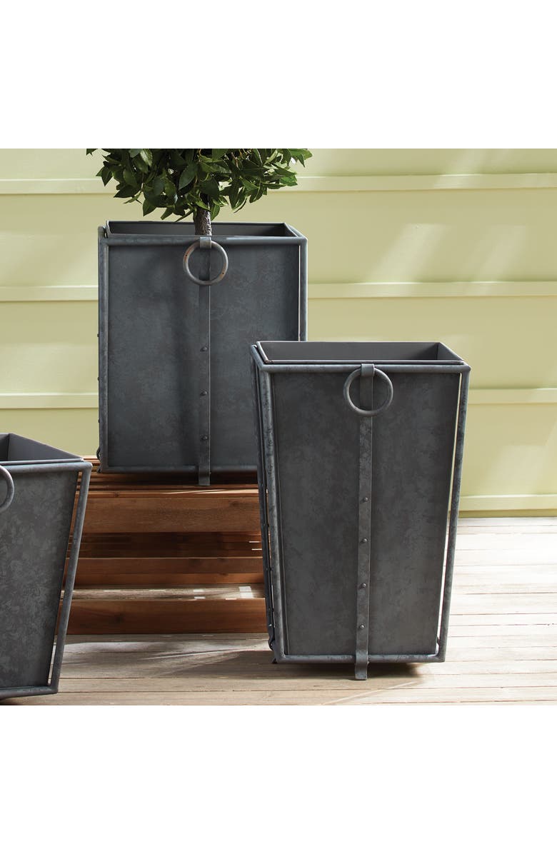 Napa Home & Garden Callahan Square Planter, Alternate, color, Gray