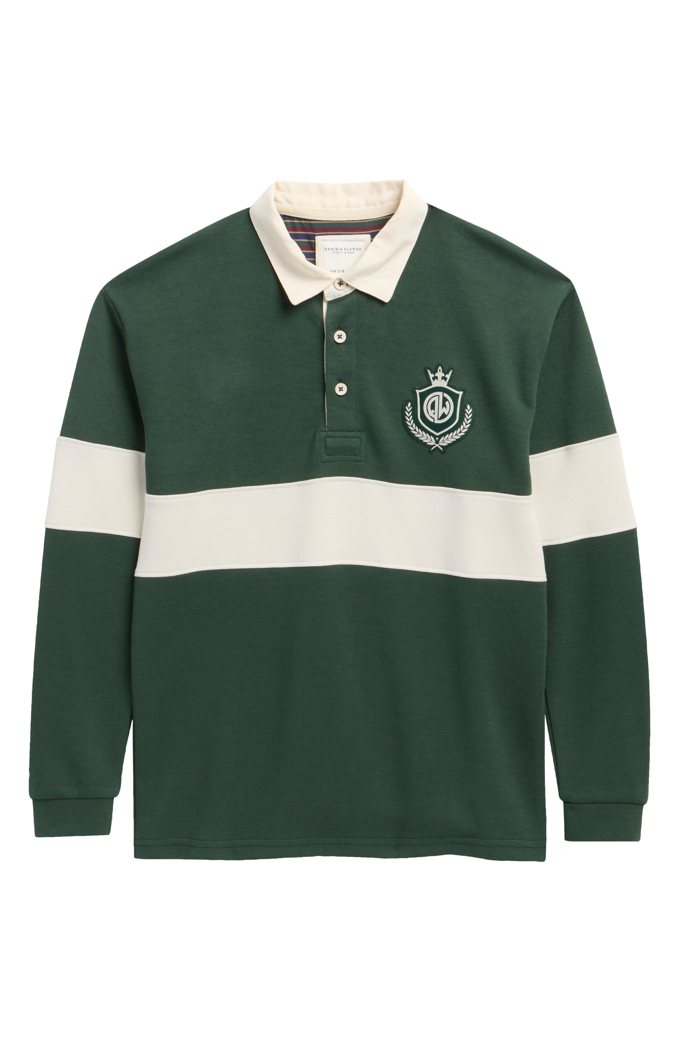 Kids' Striped Long Sleeve Polo