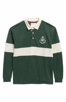 Kids' Striped Long Sleeve Polo