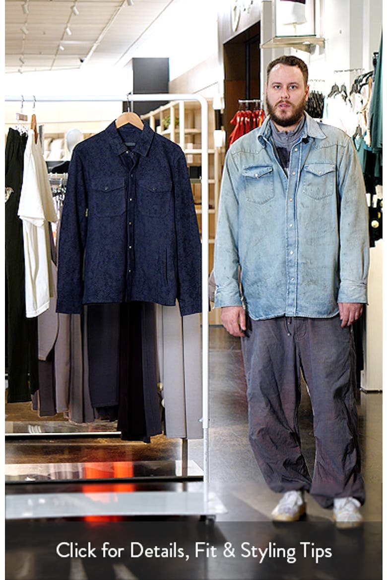 Jonah Herringbone Pattern Leather Overshirt video