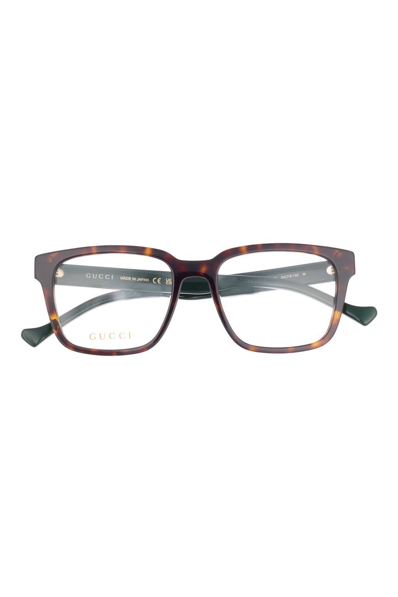 54mm Square Optical Frame, Main, color, HAVANA HAVANA TRANSPARENT