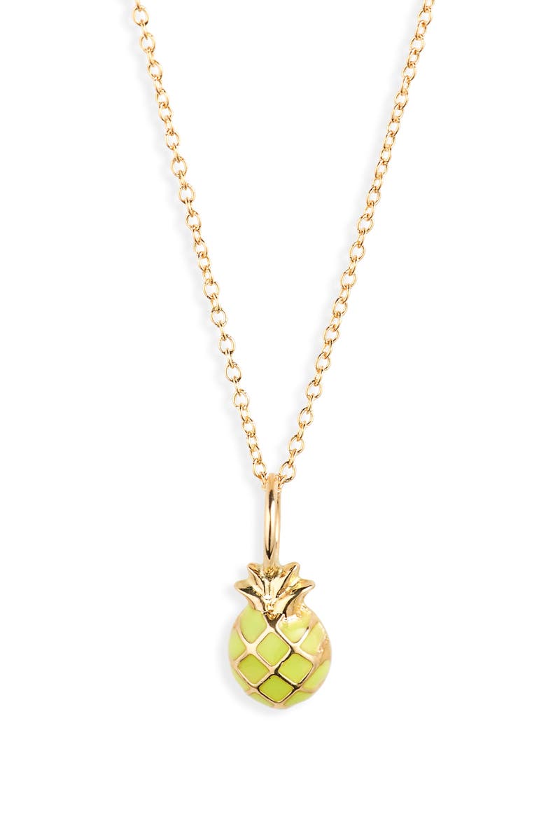 Bony Levy Kids' 14K Gold Pineapple Pendant Necklace, Main, color, 14K Yellow Gold