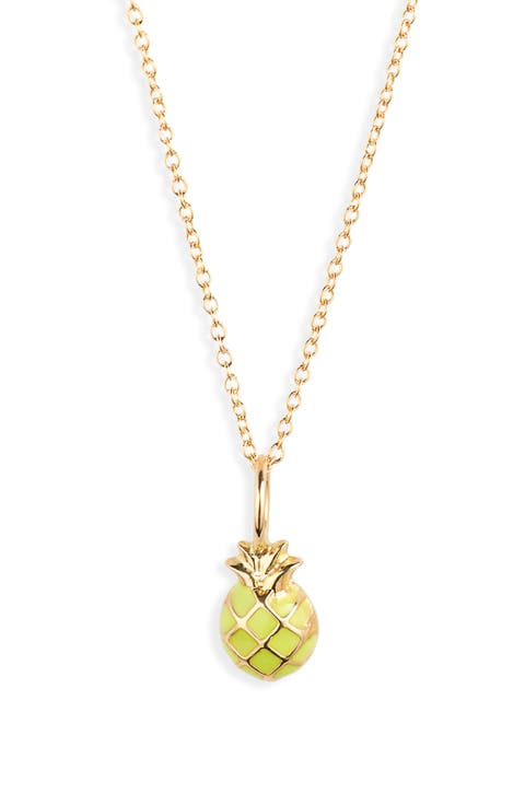 Kids' 14K Gold Pineapple Pendant Necklace (Nordstrom Exclusive)