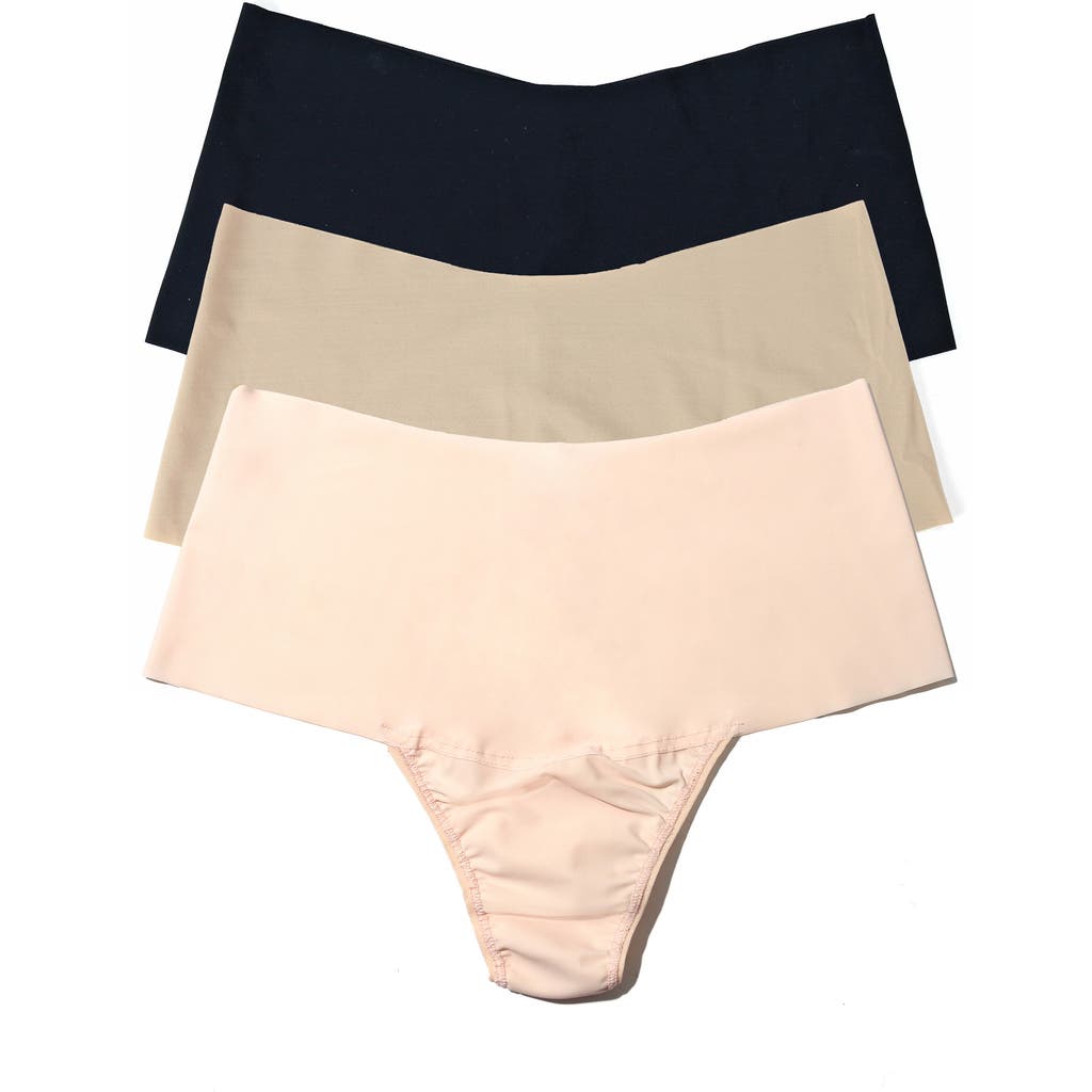 Hanky Panky Breathe Assorted 3-pack High Waist Thongs In Multi