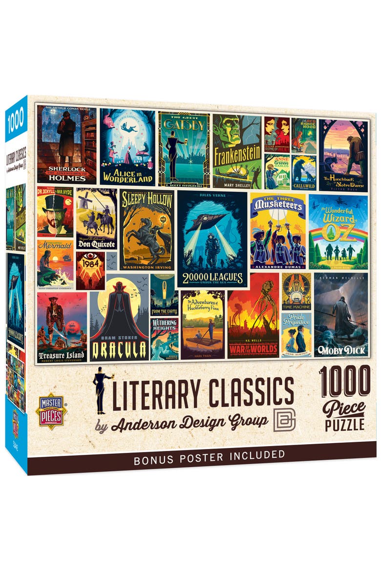 Literary Classics 1000 Piece Puzzle, Main, color, Multicolor