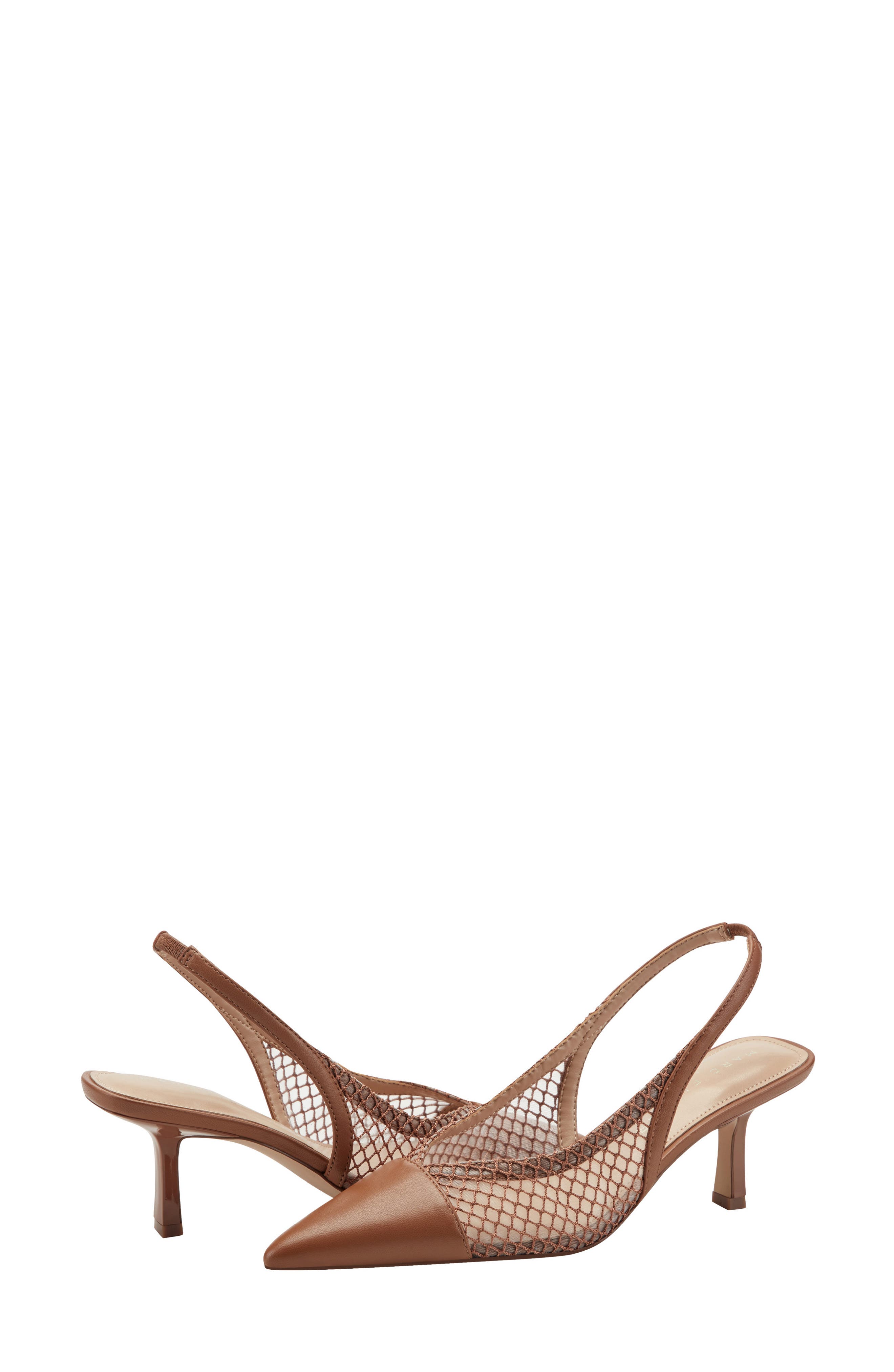 Marc Fisher LTD Gipsi Pointed Toe Slingback Pump, Alternate, color, Medium Brown