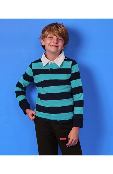 Boys Long Sleeve Collared Rugby Shirt