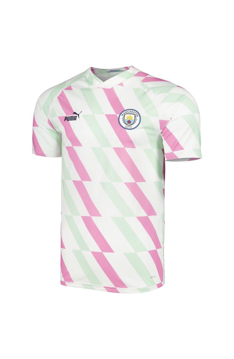 PUMA Men's Puma White Manchester City 2022/23 Pre-Match Training Jersey, Alternate, color,