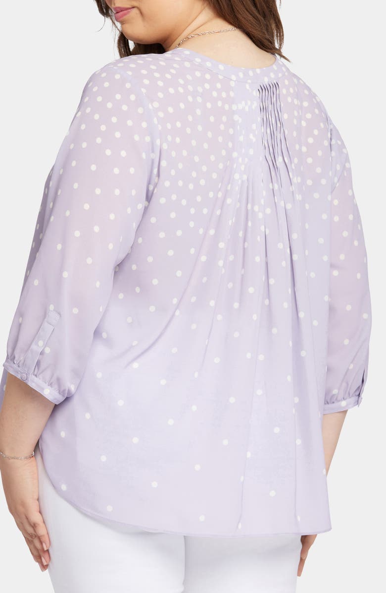 NYDJ Semisheer Pintuck Blouse, Alternate, color, Fanciful Dots