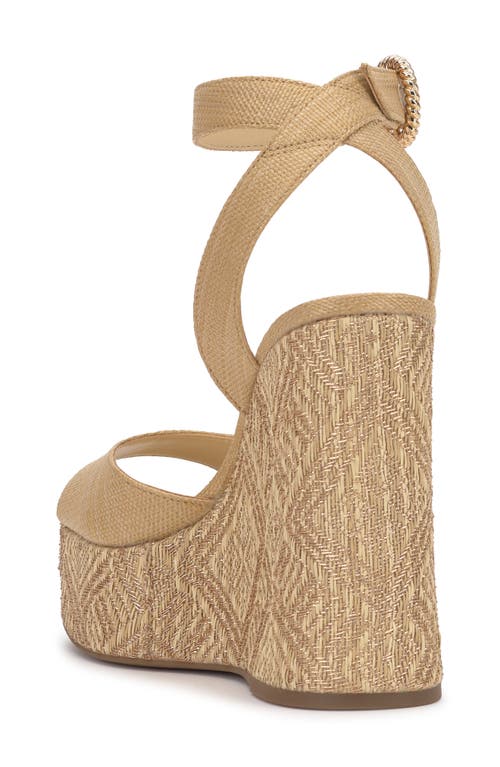 Jessica Simpson Kamindi Platform Wedge Sandal In Brown