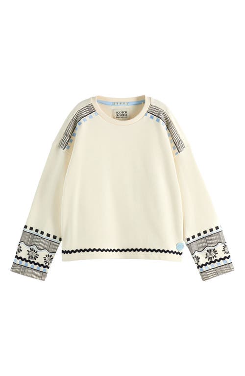 Scotch & Soda Kids' Embroidered Graphic Sweatshirt