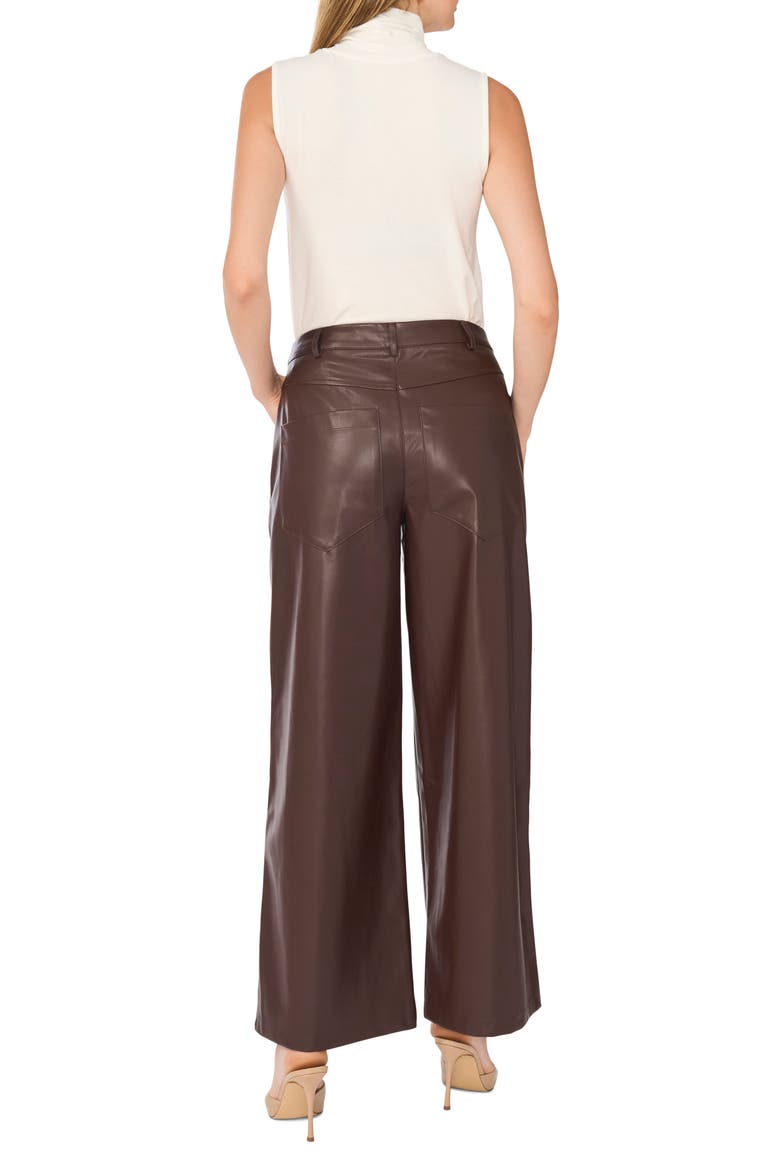 Wide Leg Faux Leather Pants, Alternate, color, CALL ME CHOCOLATE