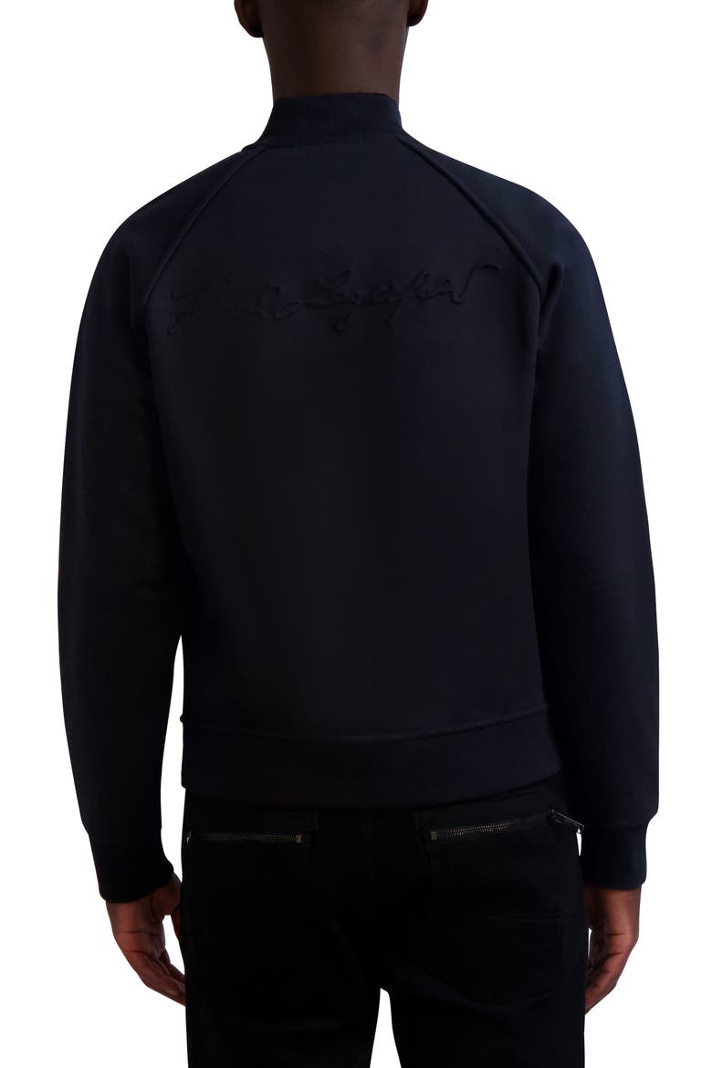 Fleece Bomber Jacket, Alternate, color, BLACK/ BLACK