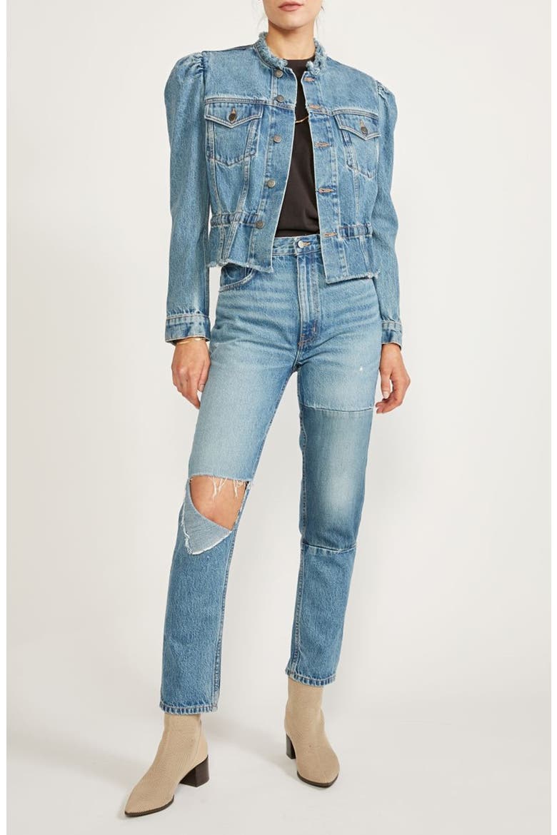 Remi Reconstructed Denim Jacket, Alternate, color, LOST RIVER 2ND LIFE