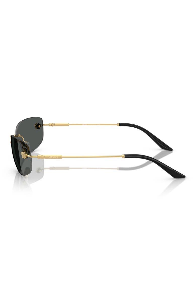 60mm Rectangular Sunglasses, Alternate, color, GOLD