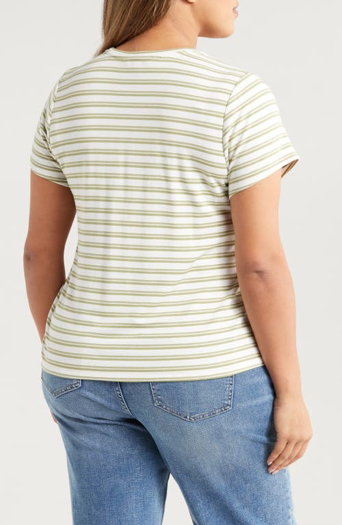 Liverpool Los Angeles Slim Fit Crewneck T-shirt In Whipped Cream Lotus