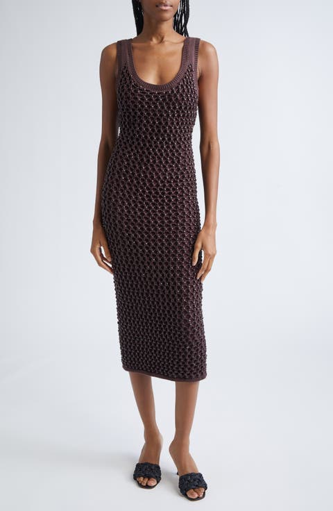 Emin Crystal Mesh Tank Dress