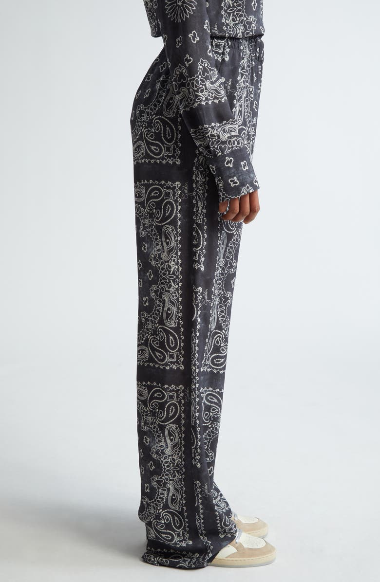 Golden Goose Paisley Print Pants, Alternate, color, Anthracite