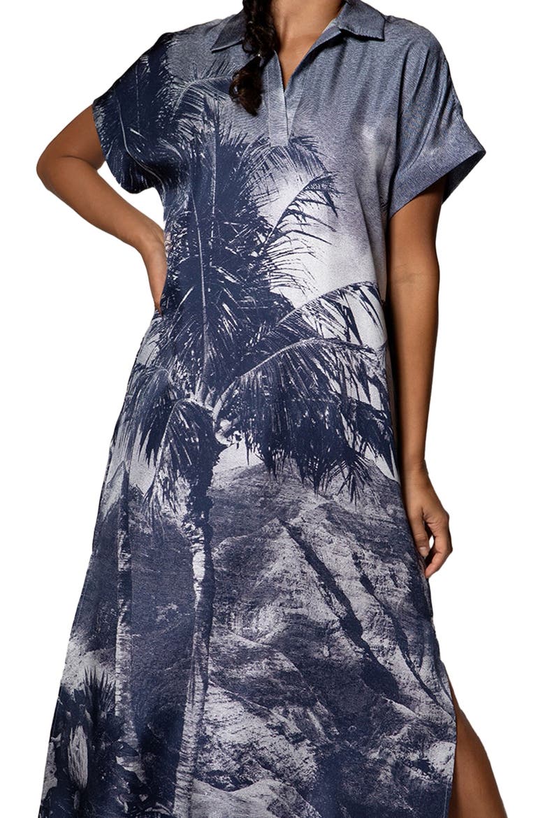 Waimea Canyon Alana Caftan Dress, Alternate, color, Navy