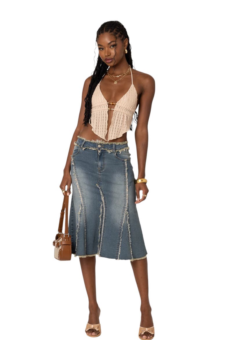 Anaya Textured Knit Halter Top, Alternate, color, BEIGE