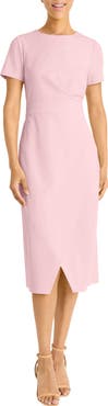 Maggy London Short Sleeve Tulip Hem Midi Dress
