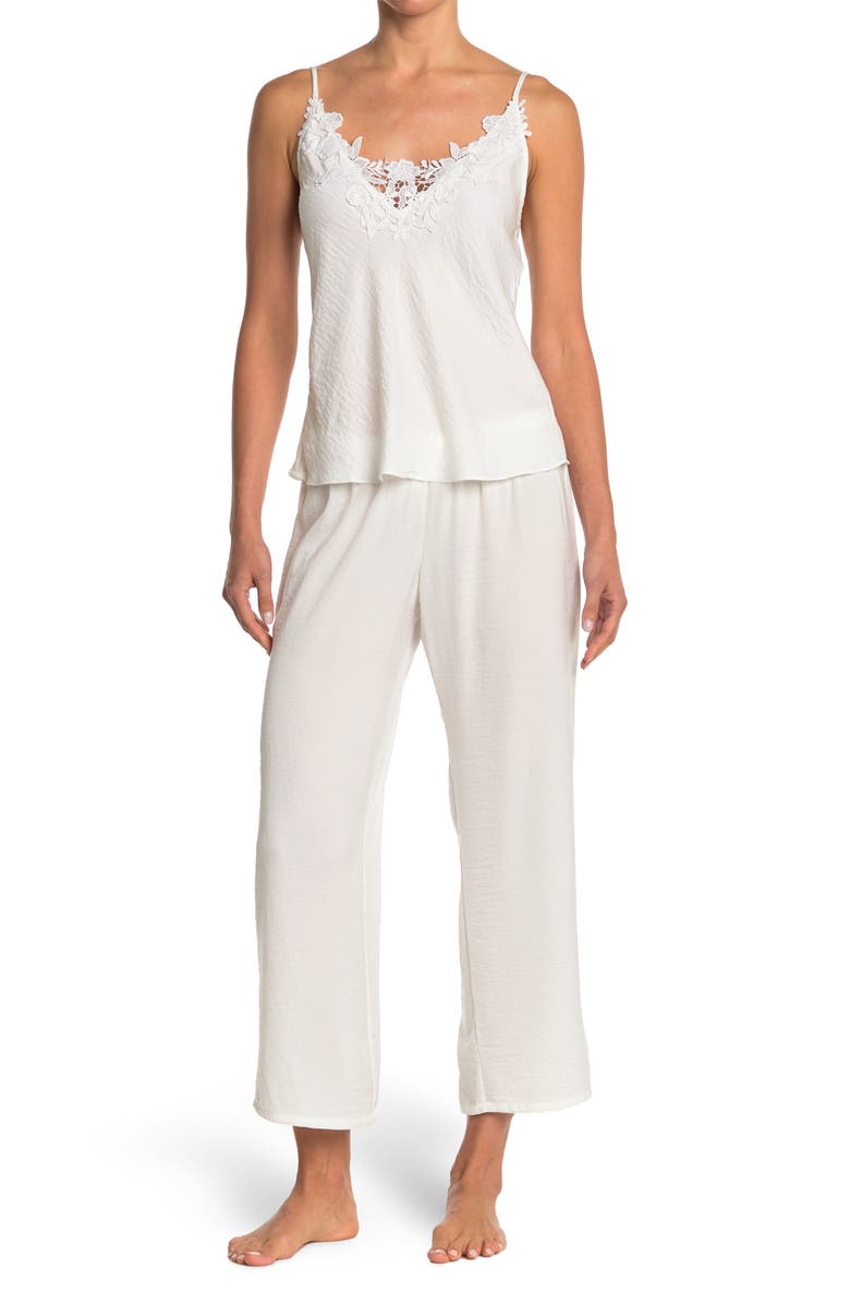 In Bloom by Jonquil Pearl Satin & Lace Pajamas, Main, color,