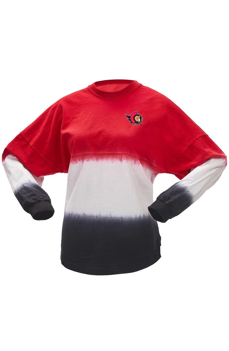 SPIRIT JERSEY Women's Fanatics Branded Red/Black Ottawa Senators Ombre Long Sleeve T-Shirt, Alternate, color, Red