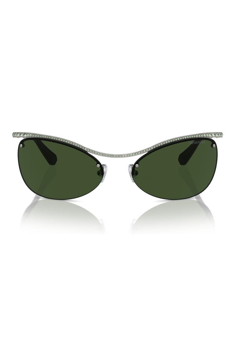 63mm Irregular Sunglasses, Main, color, GUNMETAL
