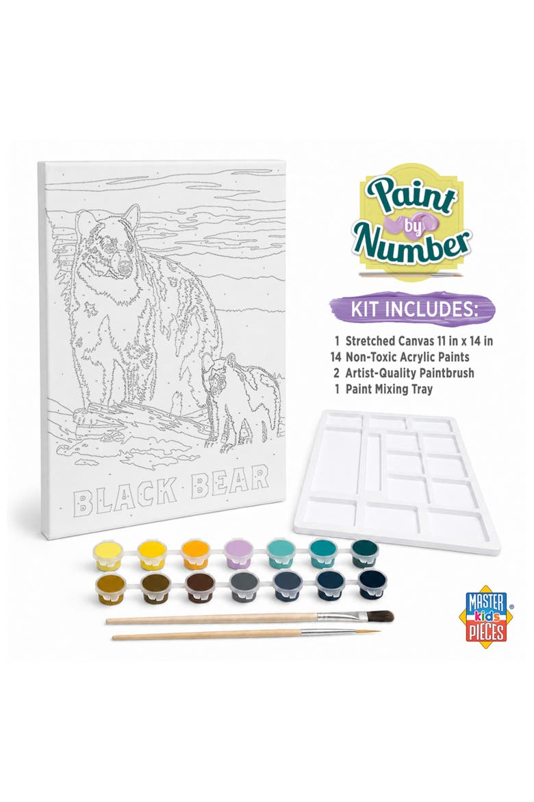Black Bear - Paint by Number, Alternate, color, Multicolor