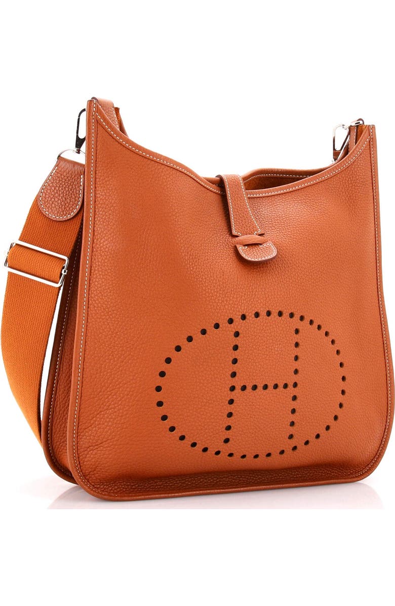 Pre-Owned Hermes Evelyne Bag Gen III Clemence GM, Alternate, color, Gold