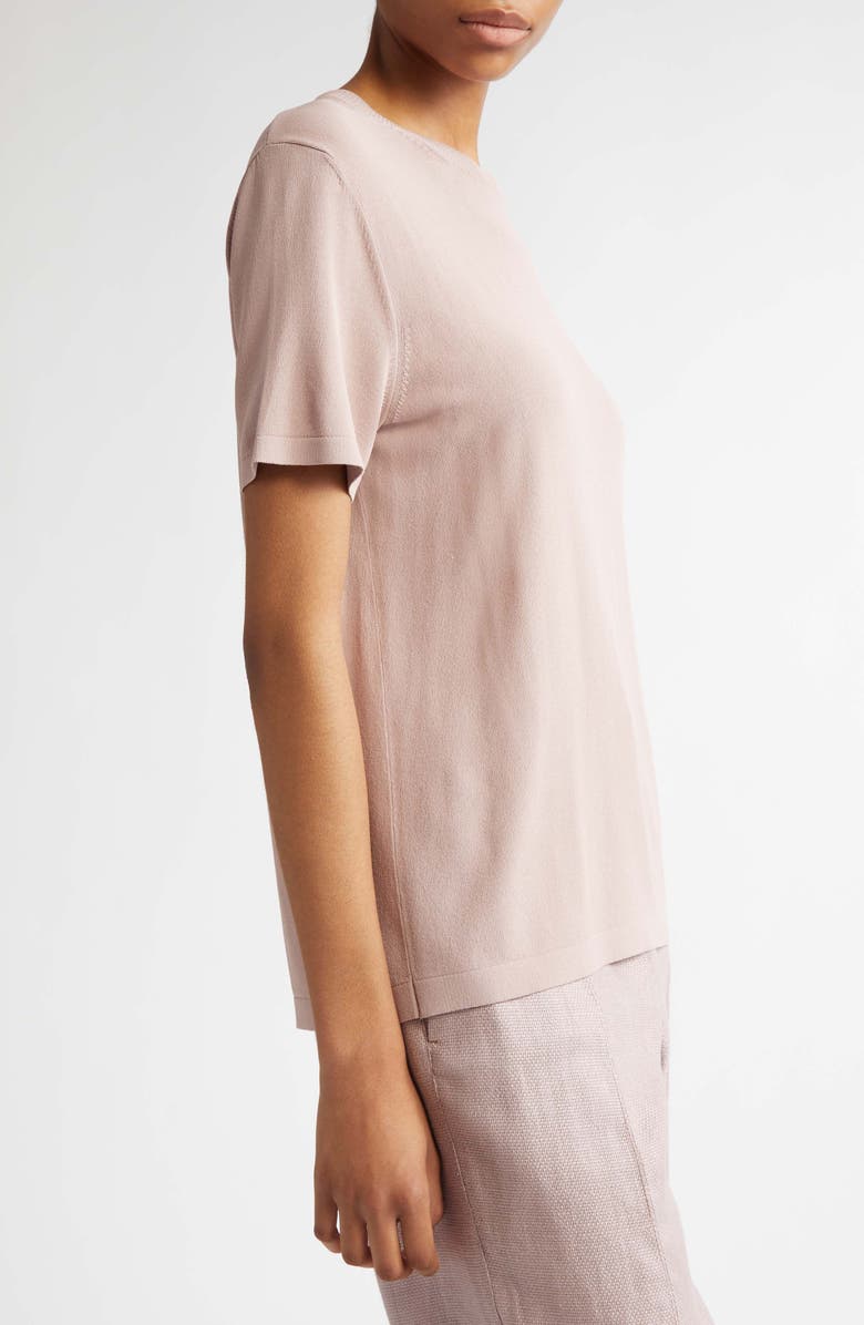 Max Mara Betel Short Sleeve Sweater, Alternate, color, Pink