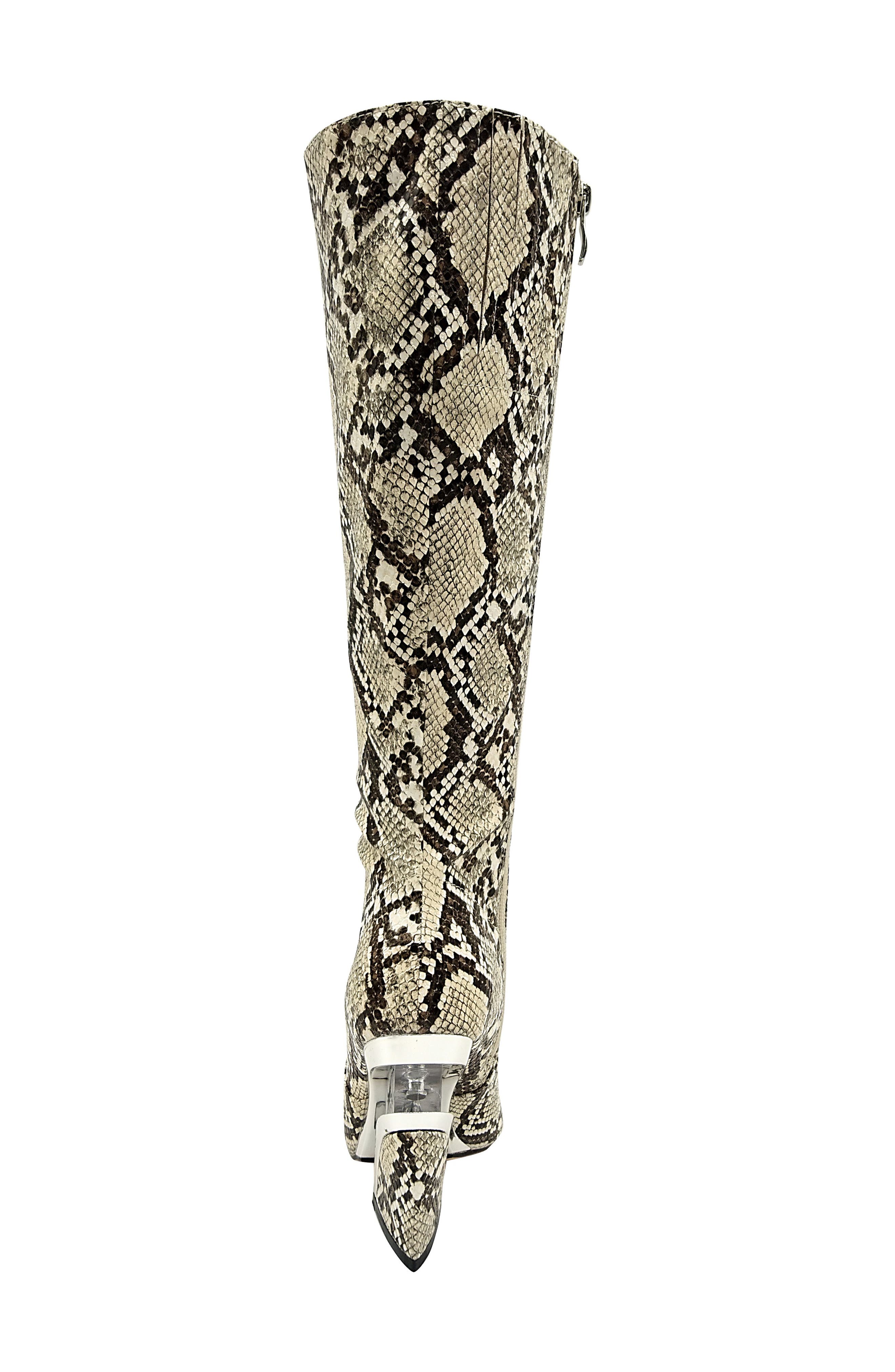 Viva Snake-Embossed Knee High Boot, Alternate, color, NATURAL SNAKE