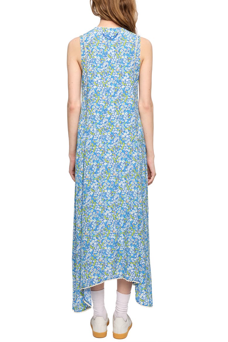 Rerol Floral Sharkbite Hem Dress, Alternate, color, PEAR