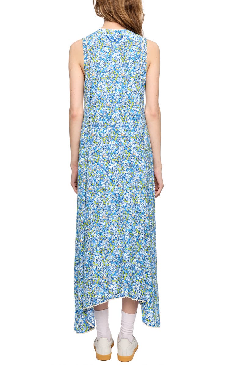 Zadig & Voltaire Rerol Floral Sharkbite Hem Dress, Alternate, color, Pear