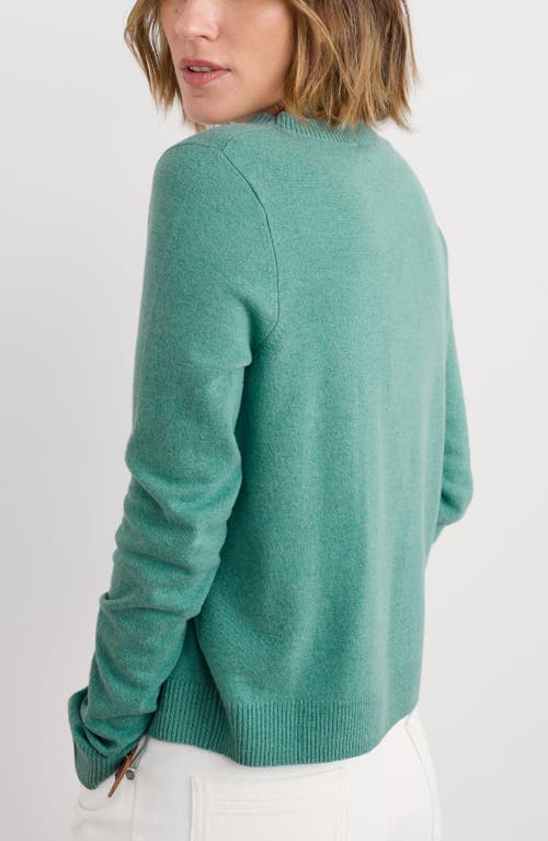 Seasalt Cornwall Greeb Rocks Merino Wool Blend Crewneck Sweater In Green
