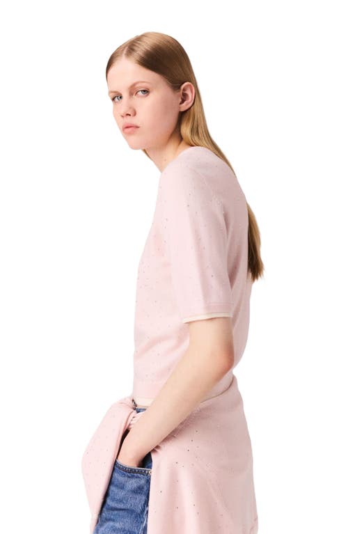 Maje Wool Short Sleeve Sweater