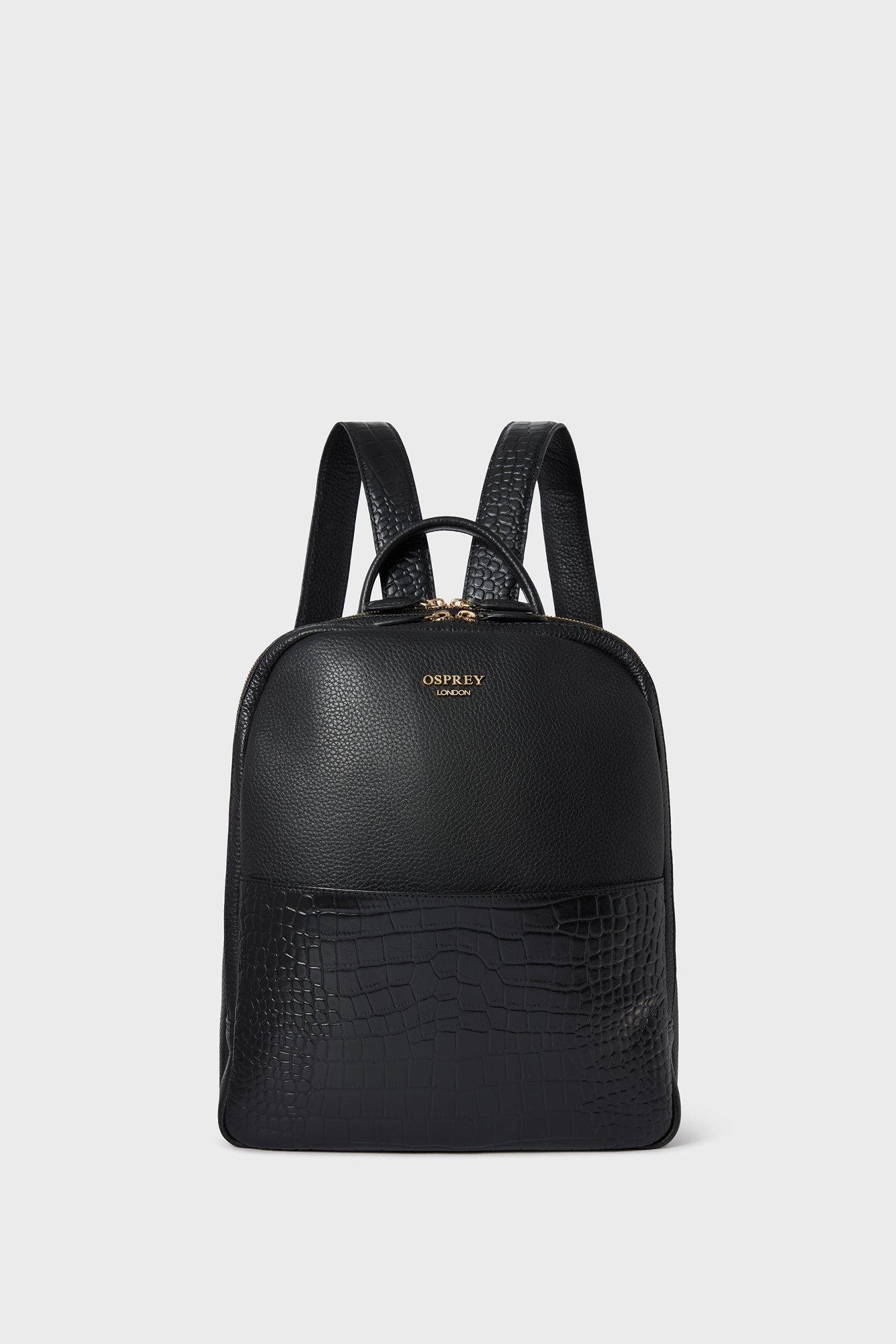 Osprey London The Kellie Leather Backpack, Main, color, Black